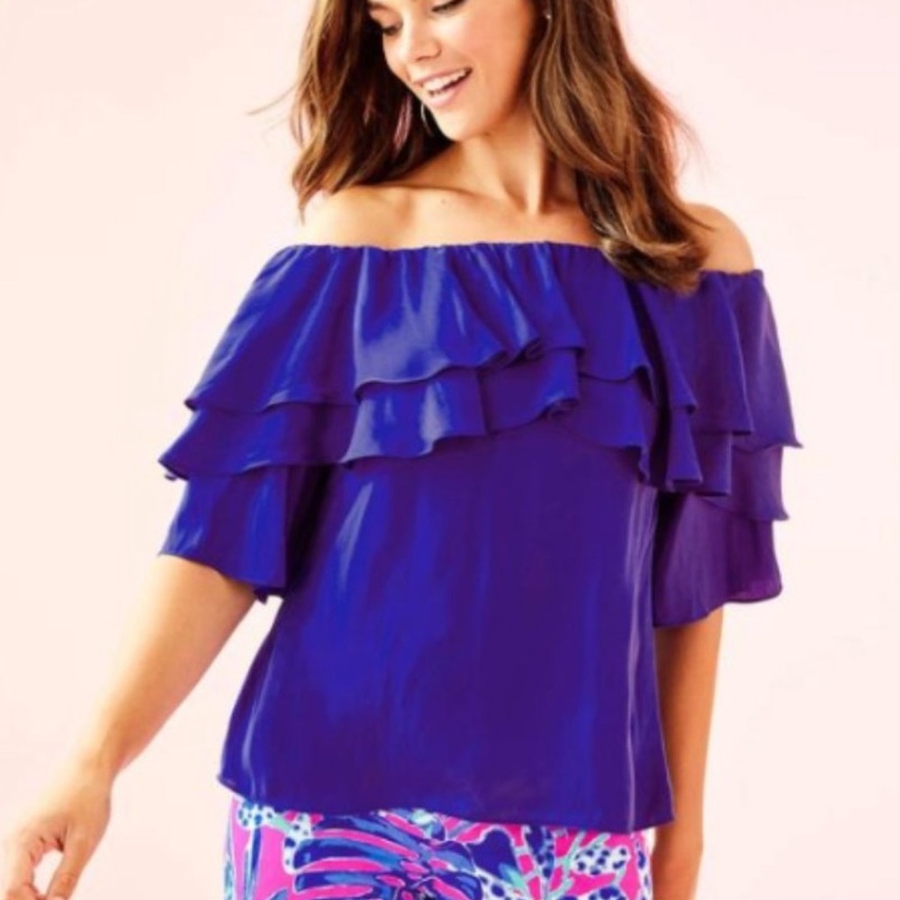 NWT Lilly Pulitzer Haylee Top Royal Purple XS